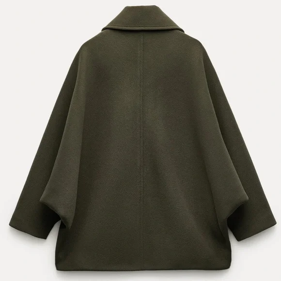 Zara Wool Blend Short Coat - Picture 13 of 16